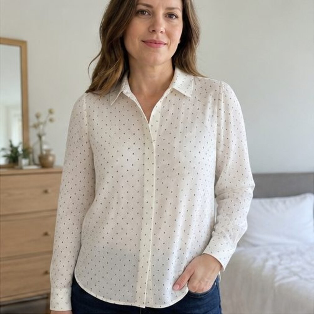 Mauve Ruffle Blouse - Picture 2 of 6